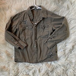 Babyface 100% cotton army green long sleeve